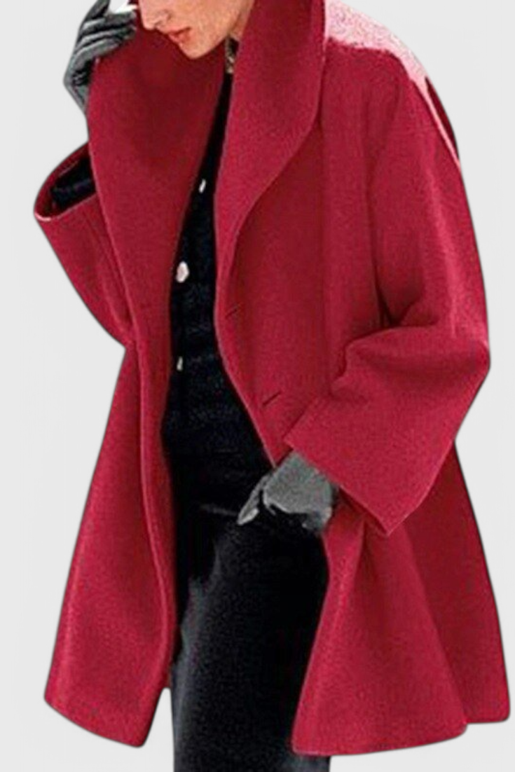 Abrigo Harper Oversized de Lana Con Solapa Seductora Con Estilo