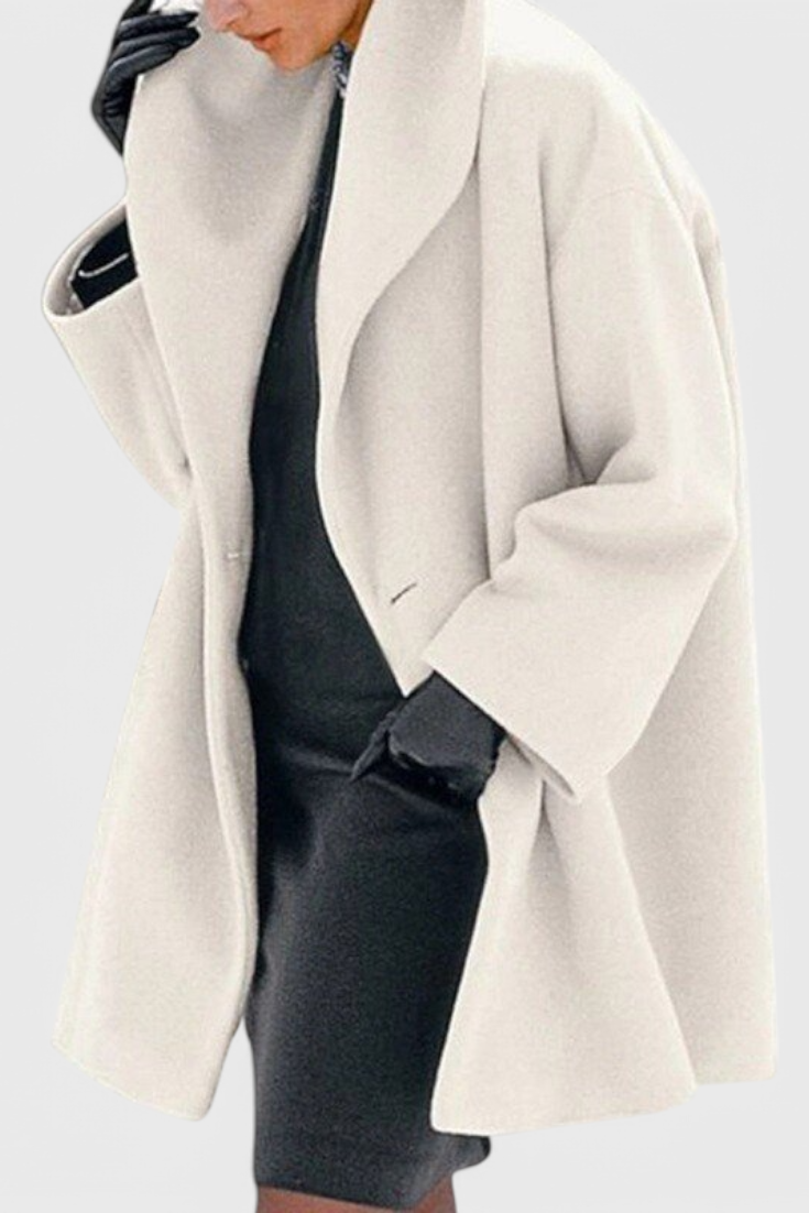 Abrigo Harper Oversized de Lana Con Solapa Seductora Con Estilo