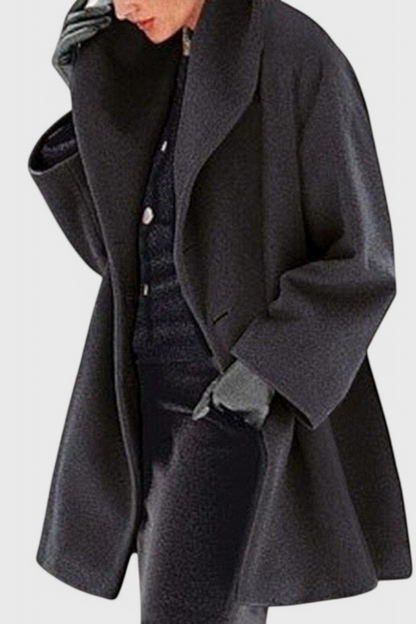 Abrigo Harper Oversized de Lana Con Solapa Seductora Con Estilo