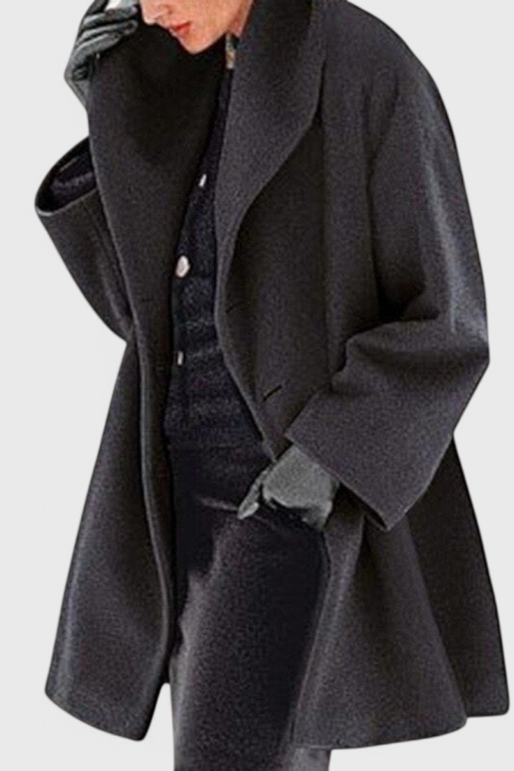 Abrigo Harper Oversized de Lana Con Solapa Seductora Con Estilo