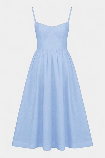 Vestido Midi Tejido Suave Sin Mangas Exclusivo Ligero Chic