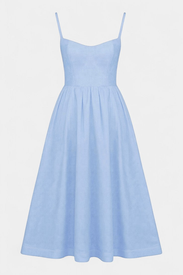 Vestido Midi Tejido Suave Sin Mangas Exclusivo Ligero Chic