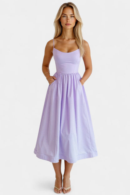 Vestido Midi Tejido Suave Sin Mangas Exclusivo Ligero Chic