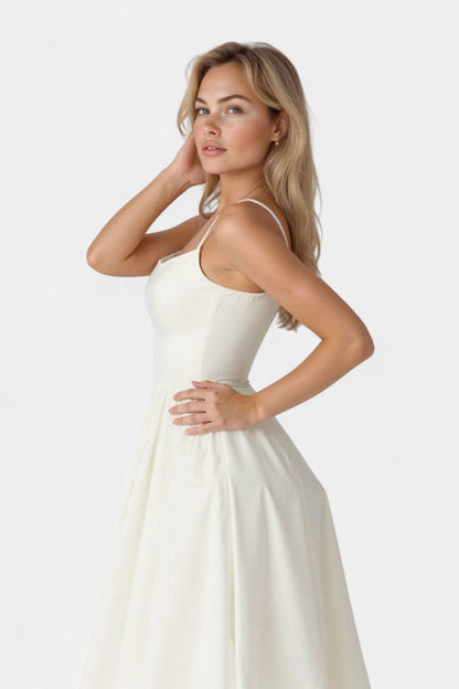 Vestido Midi Tejido Suave Sin Mangas Exclusivo Ligero Chic