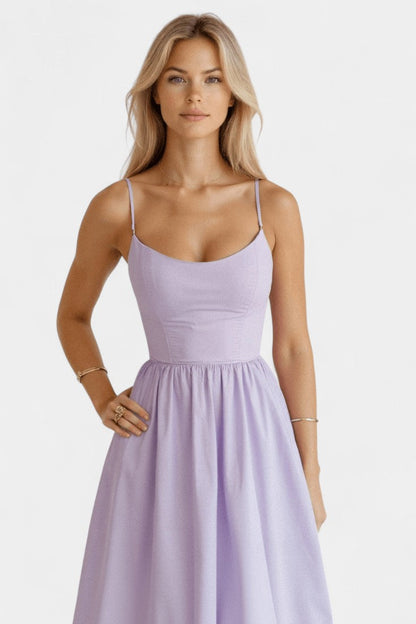 Vestido Midi Tejido Suave Sin Mangas Exclusivo Ligero Chic