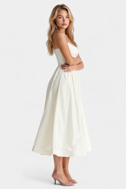 Vestido Midi Tejido Suave Sin Mangas Exclusivo Ligero Chic