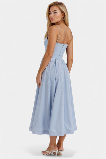 Vestido Midi Tejido Suave Sin Mangas Exclusivo Ligero Chic