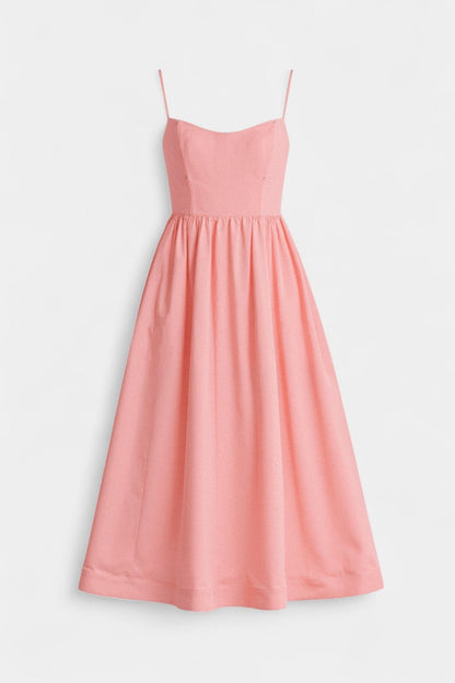 Vestido Midi Tejido Suave Sin Mangas Exclusivo Ligero Chic