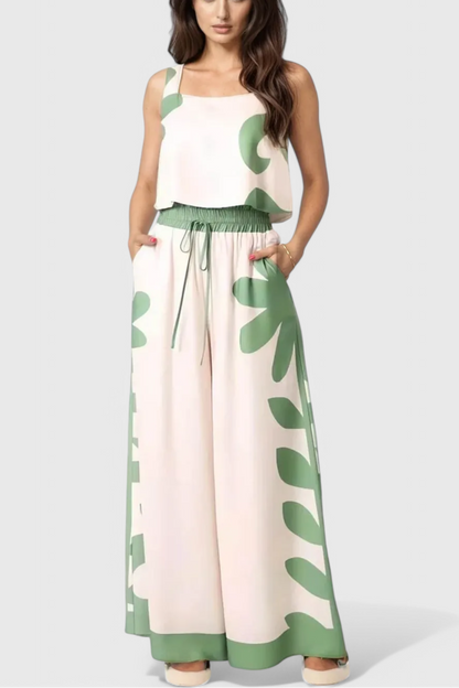 Conjunto Serafina Boho Sin Mangas Floral Edición Limitada