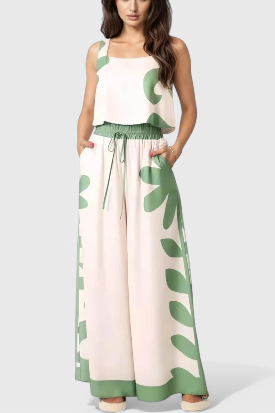 Conjunto Serafina Boho Sin Mangas Floral Edición Limitada
