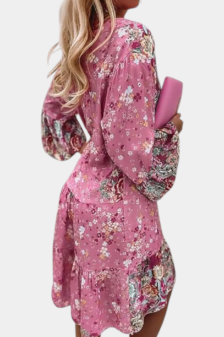 Vera Vestido Mini Boho Con Estampado Floral Patchwork