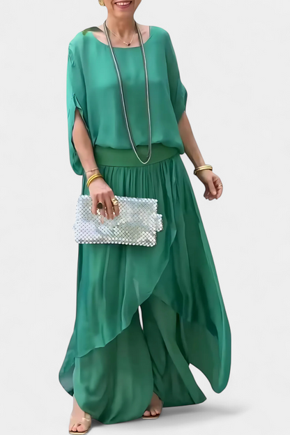Conjunto Maravilla Fluido Top Holgado y Falda Vaporosa