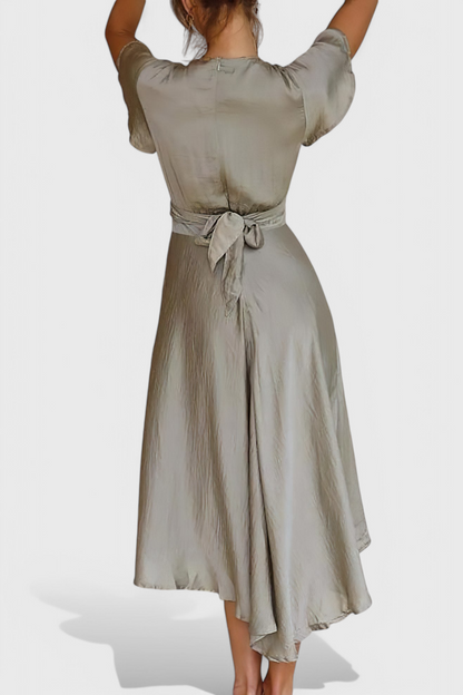 Vestido Franzi Elegante Con Escote En V Vintage Divertido