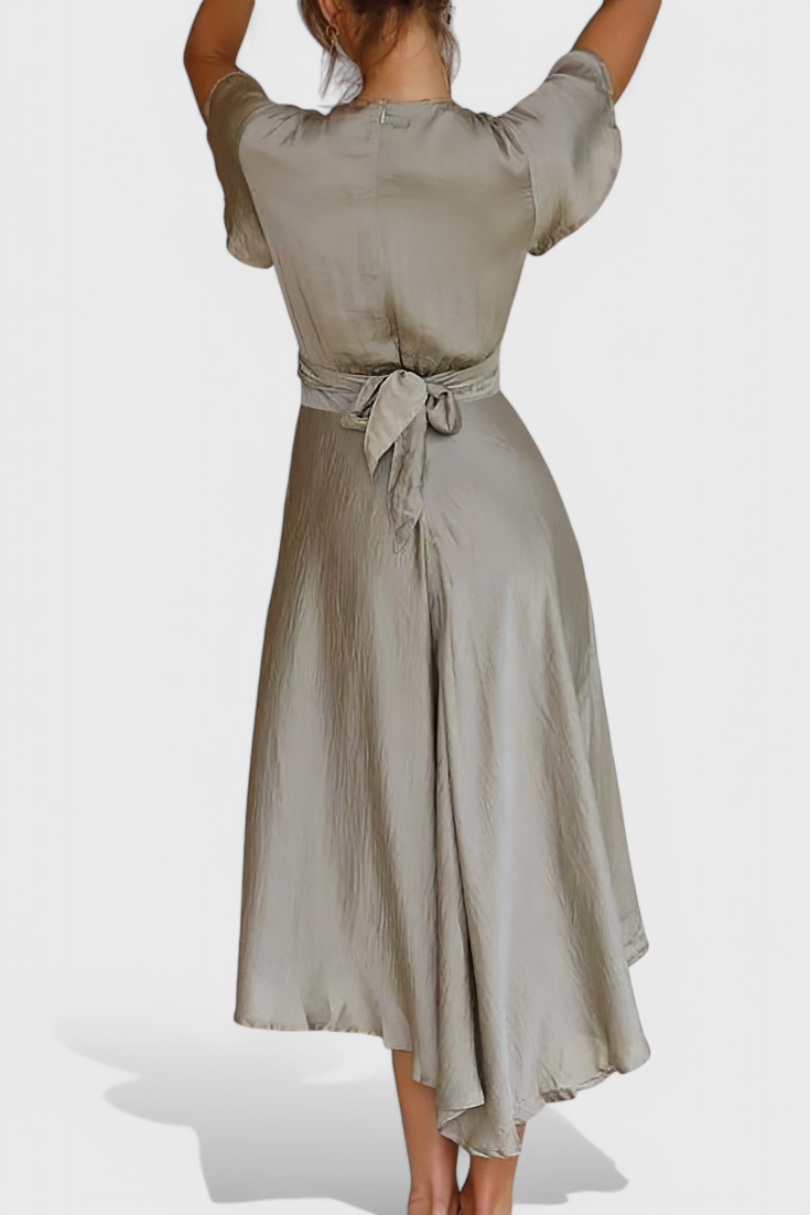 Vestido Franzi Elegante Con Escote En V Vintage Divertido
