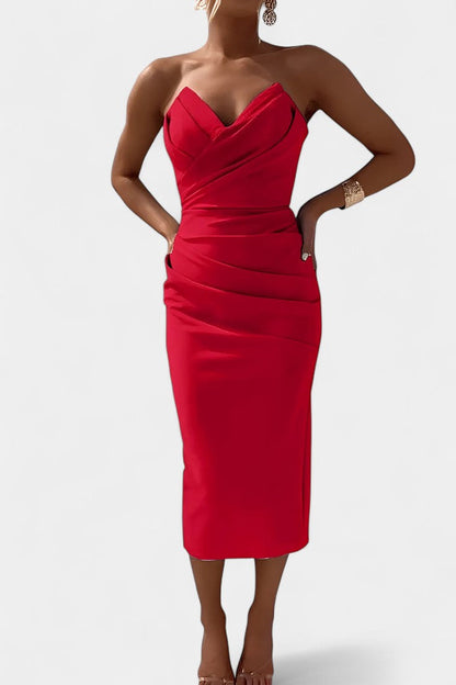 Vestido Iveta Audaz Sin Tirantes Espalda Abierta Privilegio