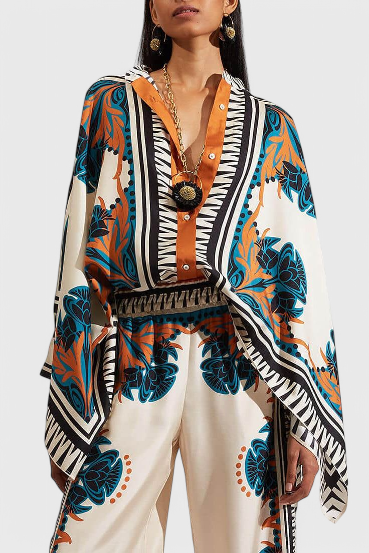 Conjunto Beatriz Satén Floral Atardecer Edición Limitada