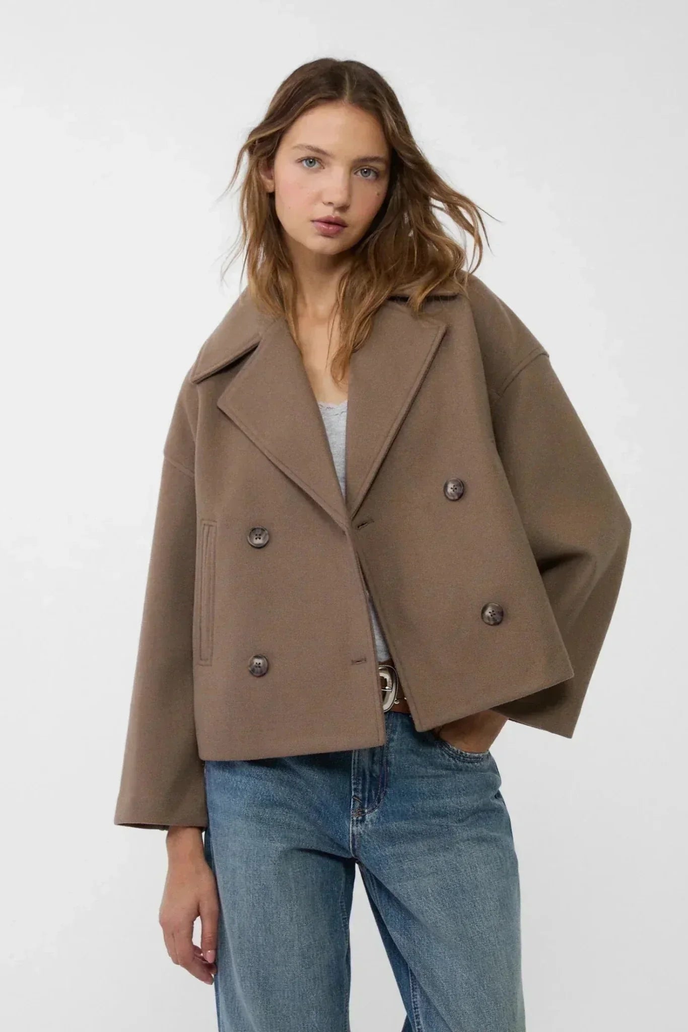 Chaqueta Destiny Corta Con Doble Botonadura Muy Chic