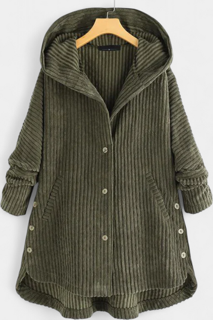 Abrigo Taia De Pana Con Capucha Y Estilo Exclusivo Chic