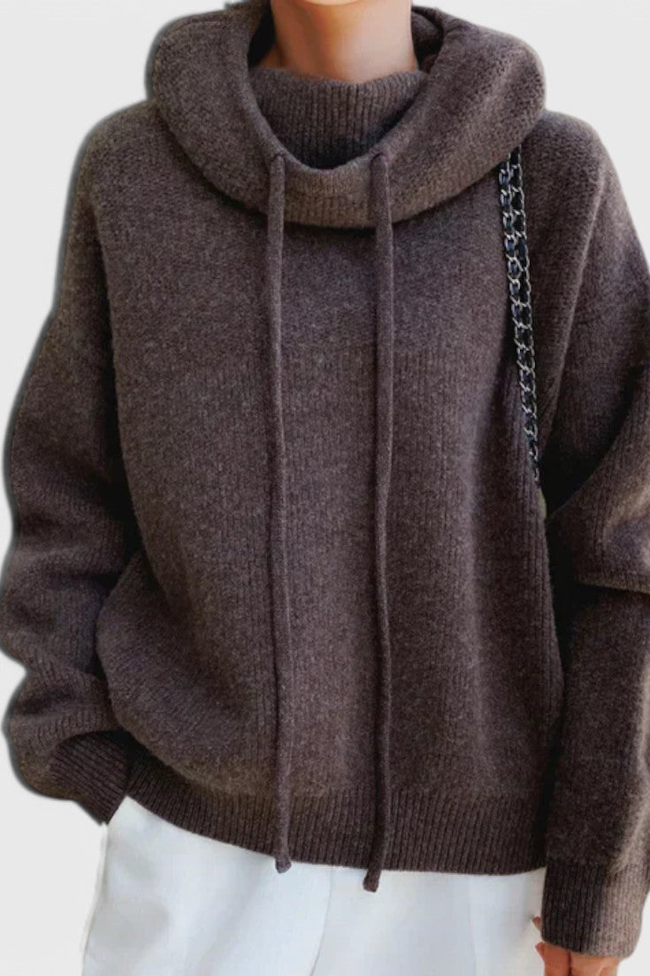 Jersey de Lana Mezcla Silueta Atemporal con Encanto