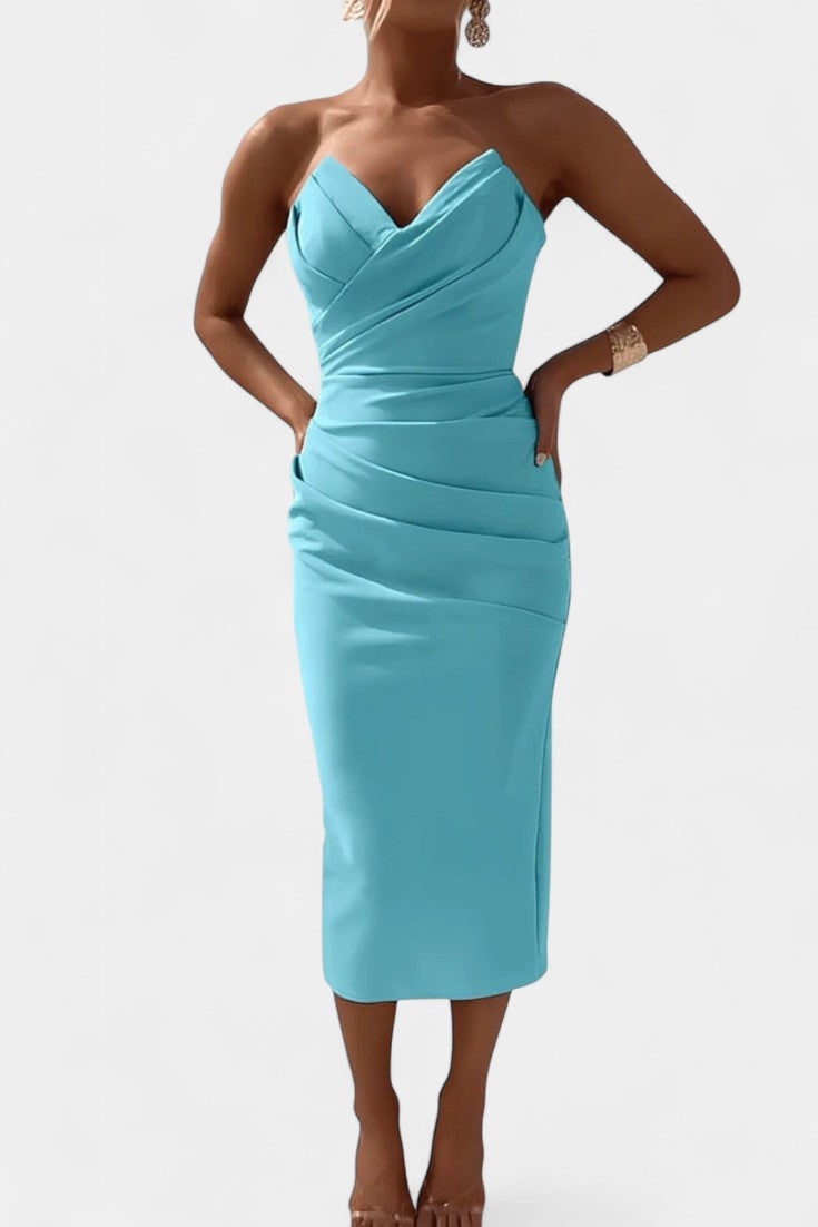 Vestido Iveta Audaz Sin Tirantes Espalda Abierta Privilegio