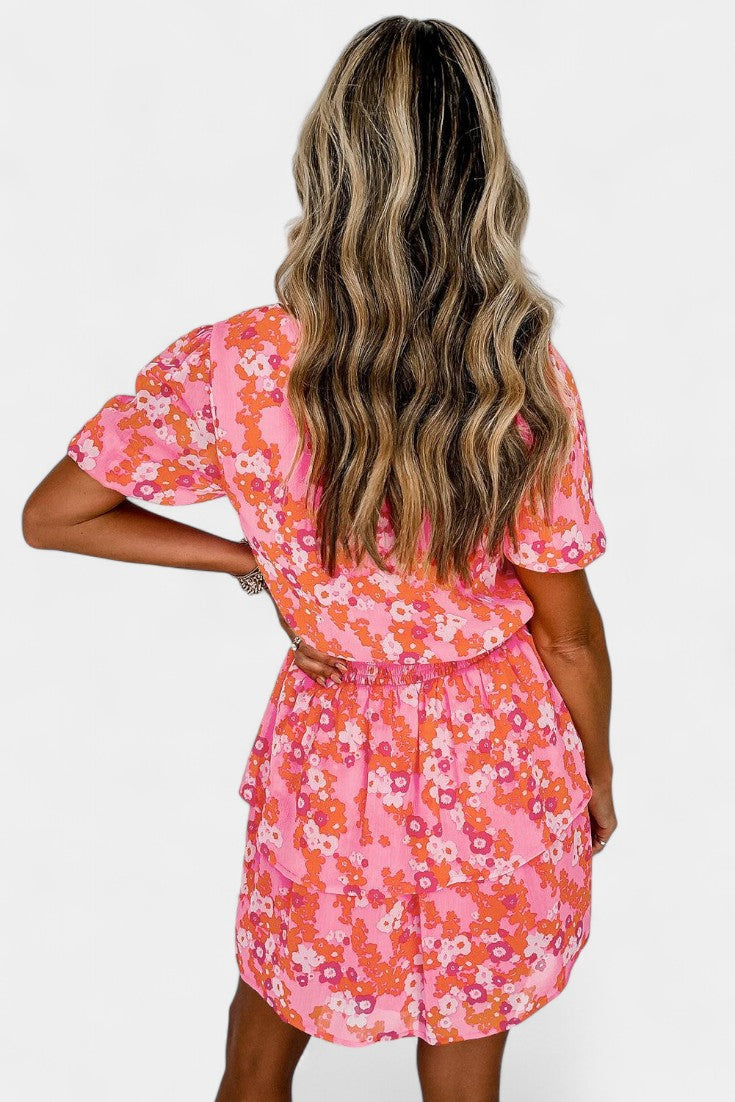 Vestido Floral Con Volantes Kimberly Colección Exclusiva