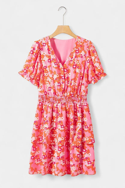 Vestido Floral Con Volantes Kimberly Colección Exclusiva