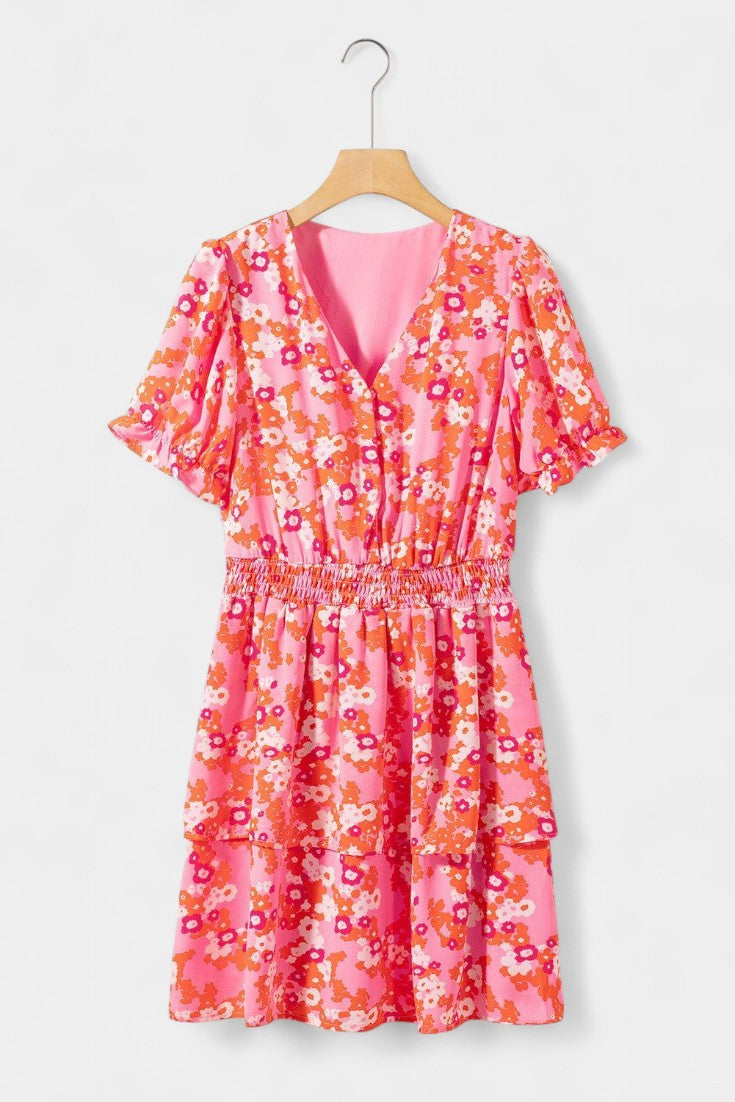 Vestido Floral Con Volantes Kimberly Colección Exclusiva