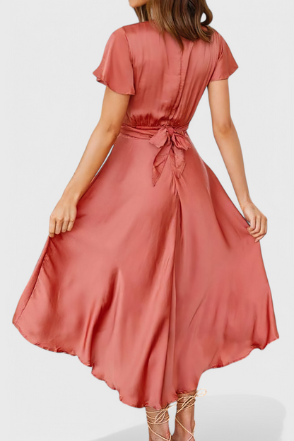 Vestido Franzi Elegante Con Escote En V Vintage Divertido