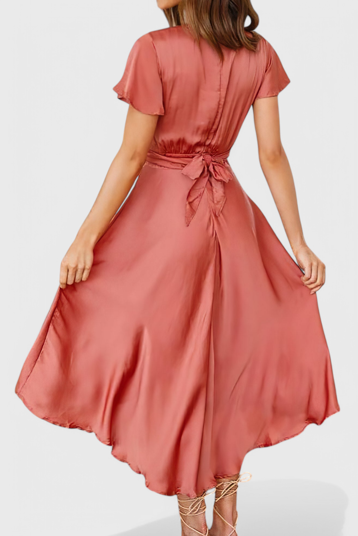 Vestido Franzi Elegante Con Escote En V Vintage Divertido